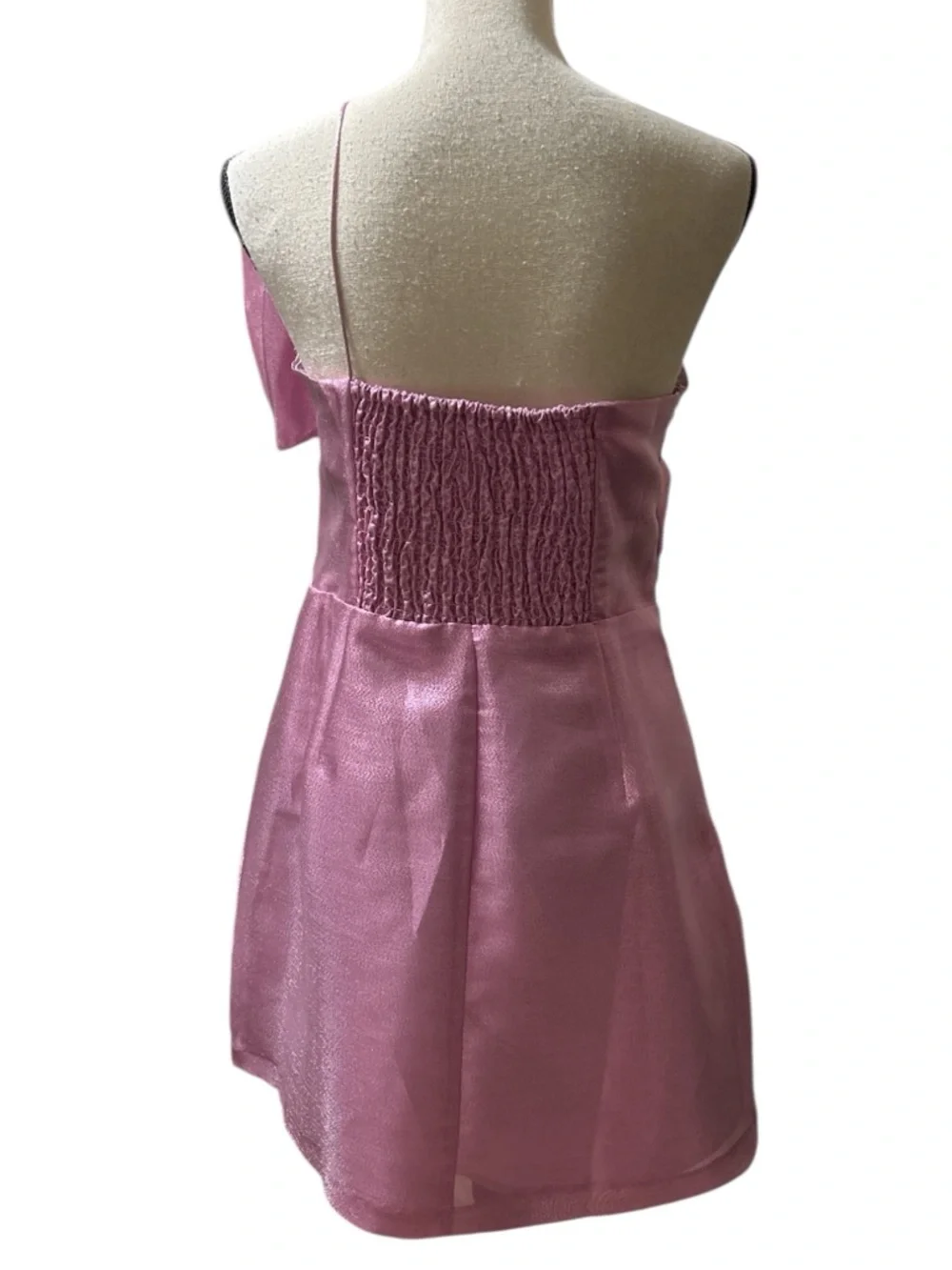 Hutch Metallic Corsage Bow Mini Dress in Pink / Rose Sz 6 - BNWT - Barbiecore